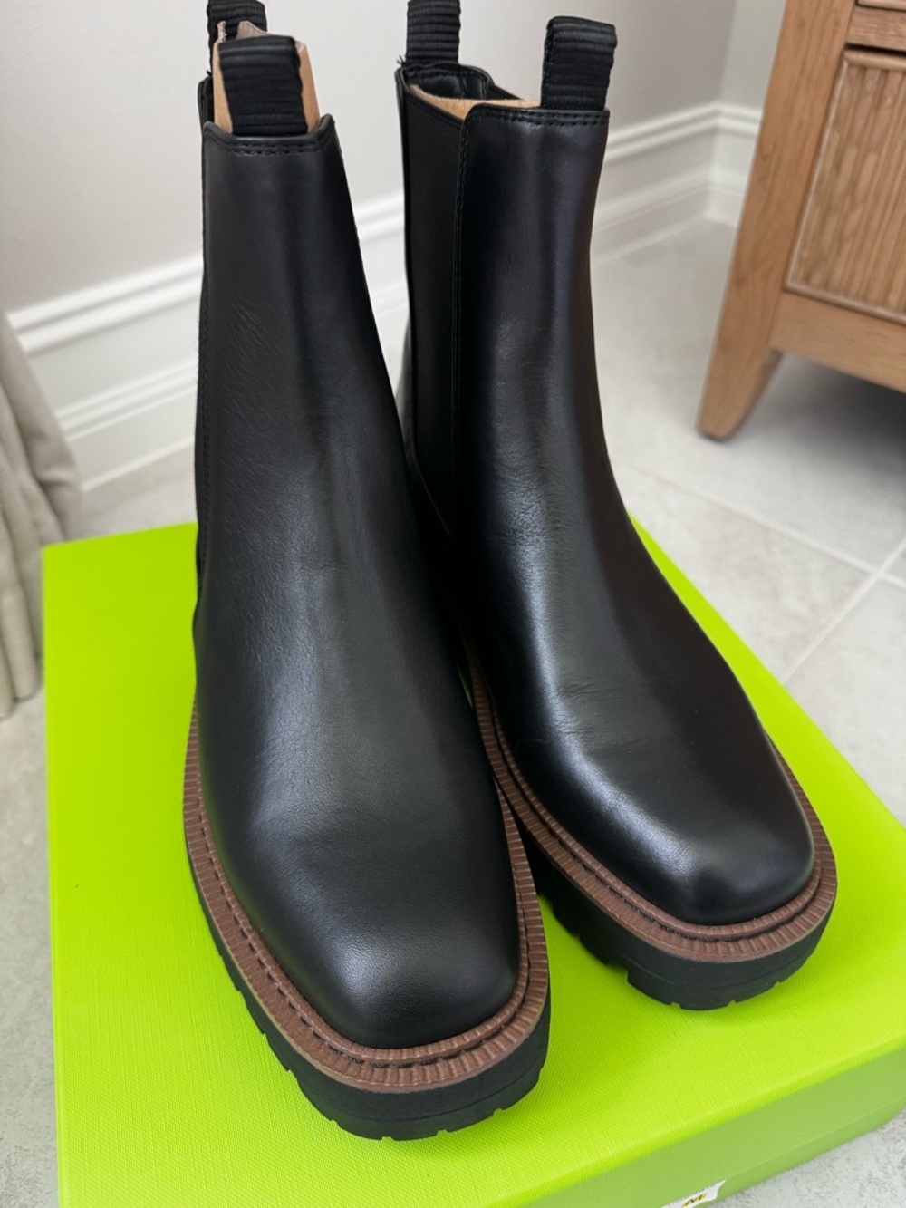 Sam Edelman Laguna Chelsea Boot in Black Leather